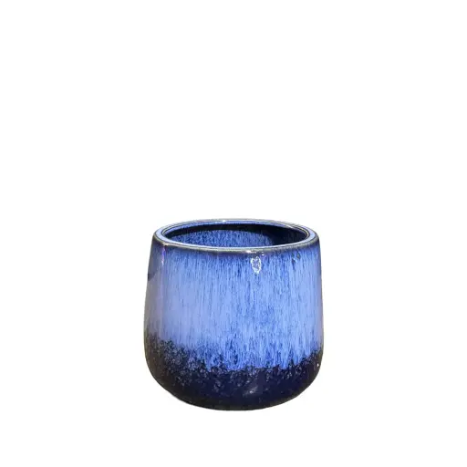 [64605] Clara pot round blue - 6x5.25"