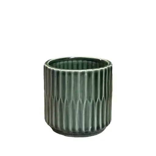 [64615] Aspen pot round green - 7x6.5"