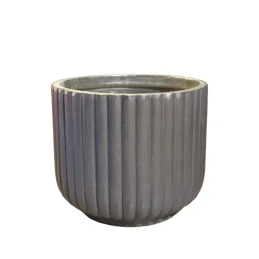 [64618] Bode pot round dark grey - 11x9.75"