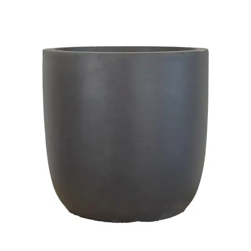 [64621] Ida pot round dark grey - 13.75x13.75"