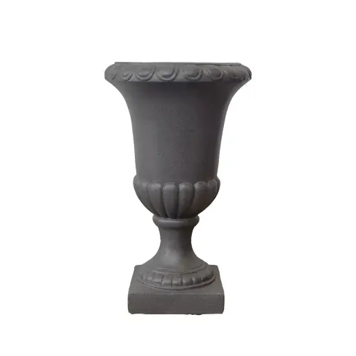 [64622] Asta pot round dark grey - 10.25x16.5"
