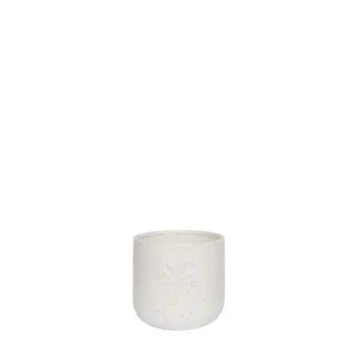 [64635] Betsy pot round white - 5.75x5"
