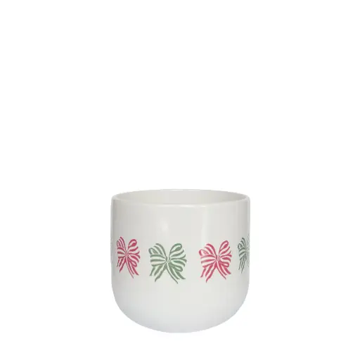 [64639] Cheer pot round red green - 7x6"