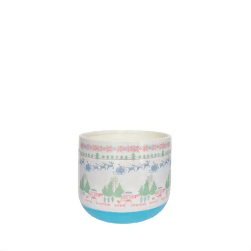 [64641] Cheer pot round light blue - 7x6"