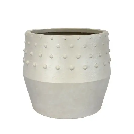 [64736] Harper pot round grey - 13.75x13.75