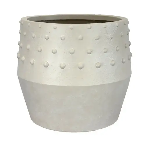 [64737] Harper pot round grey - 19x18.5"