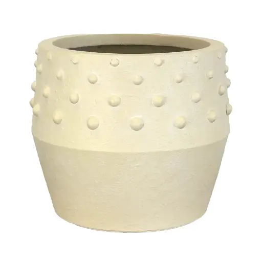[64743] Harper pot round yellow - 19x18.5"