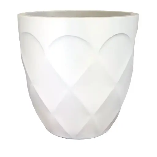 [64752] Rhea pot round white - 20x19.5"