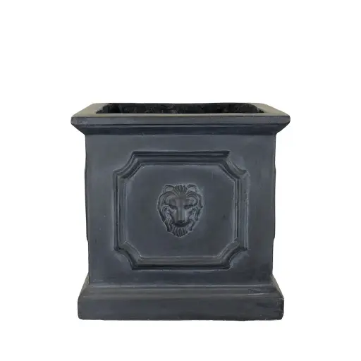 [64757] Leo pot square black - 12x12"