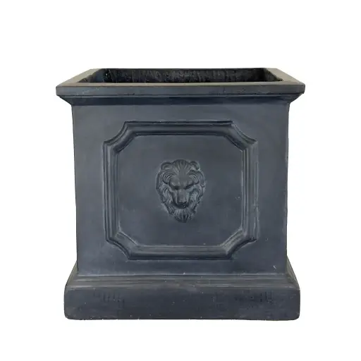 [64758] Leo pot square black - 14.5x14.5"