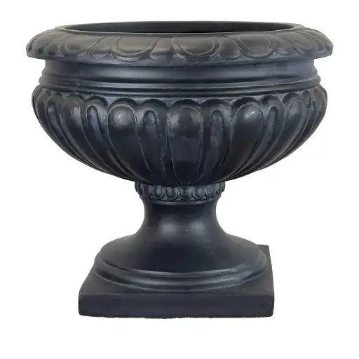 [64760] Edith pot round black - 22.75x19"