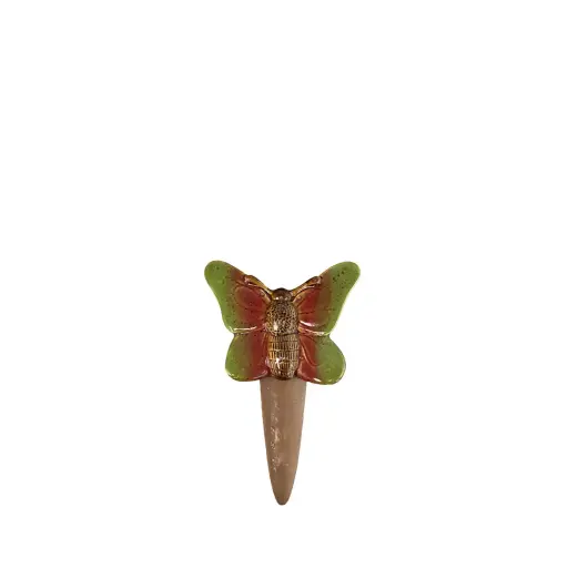 [64775] Eden butterfly watering stake red - 4.25x2.25x7"