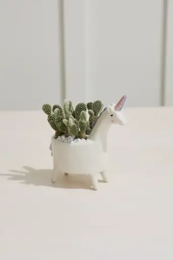 [64811] Lolly Unicorn Planter 5.75"x 3"x 7"