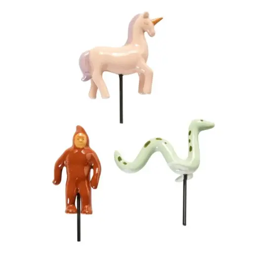 [64815] Mythical Creatures Plant Sticks Set of 3 - 3.5"/4"/4.5"