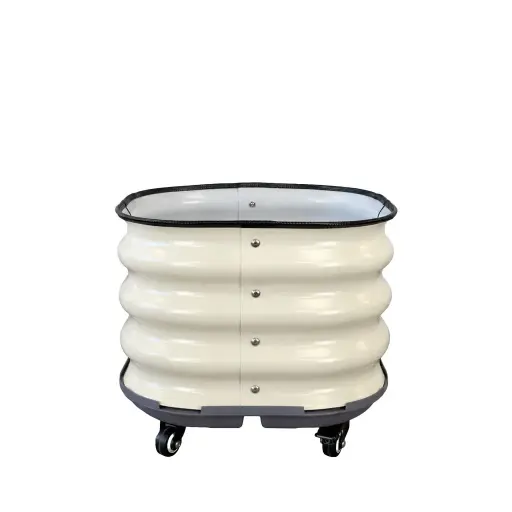 [64871] Harvest Row planter w base cream - 15.75x15.75x11"