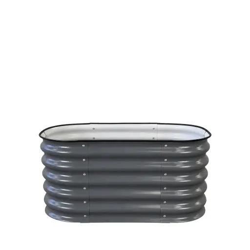 [64877] Harvest Row planter grey - 15.75x31.5x17"