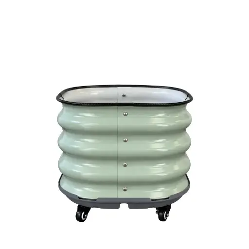 [64879] Harvest Row planter w base green - 15.75x15.75x11"