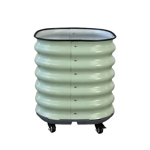 [64880] Harvest Row planter w base green - 15.75x15.75x17"