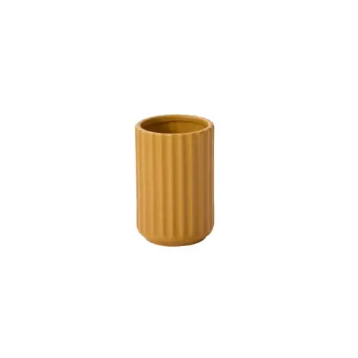 [64919] Beam Vase 4"x 6" ochre