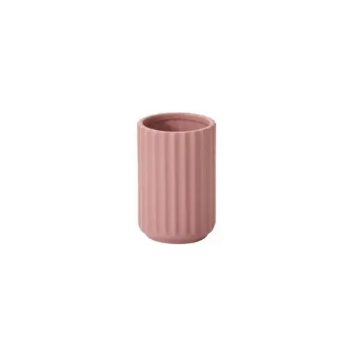 [64921] Beam Vase 4"x 6" pink