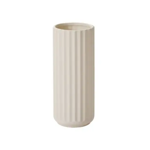 [64927] Beam Vase 5"x 12" off white