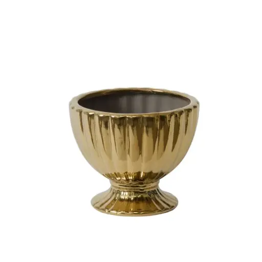 [64977] Coronation Compote 7.5"x 6.25" Gold