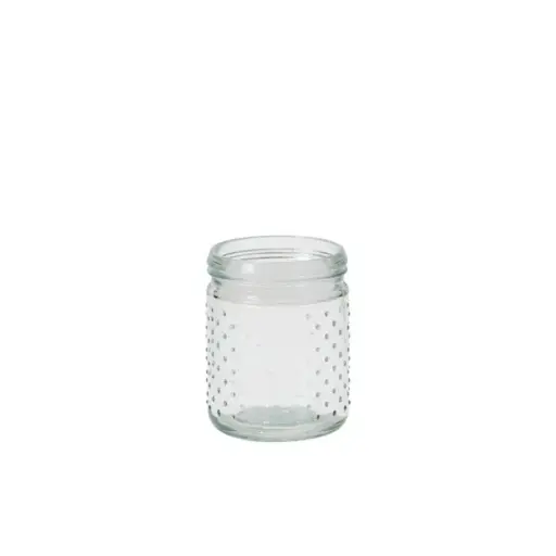 [65041] Hobnail Jar 4"x 5" Clear
