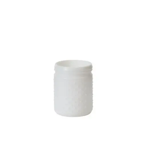 [65042] Hobnail Jar 4"x 5" White