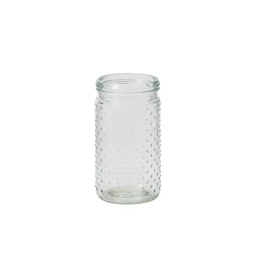 [65043] Hobnail Jar 4"x 7.5" Clear
