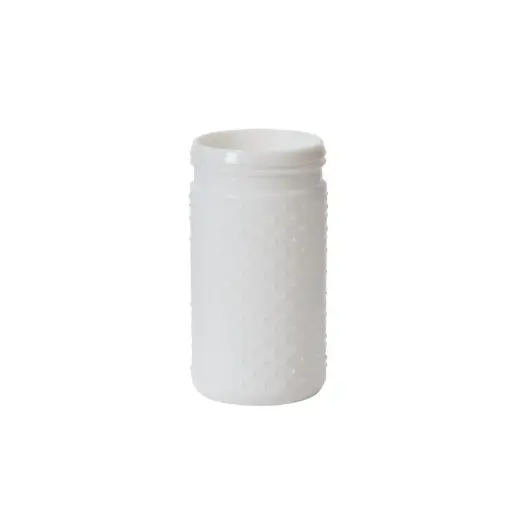 [65044] Hobnail Jar 4"x 7.5" White