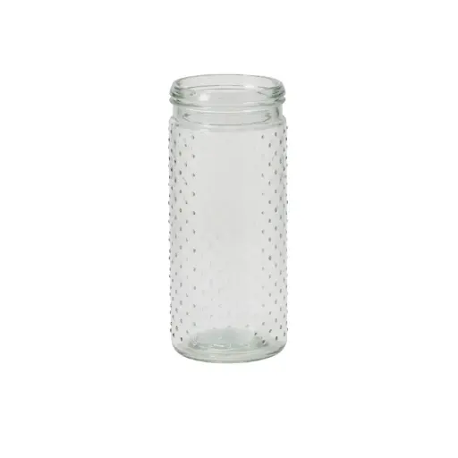 [65045] Hobnail Jar 4"x 9.25" Clear