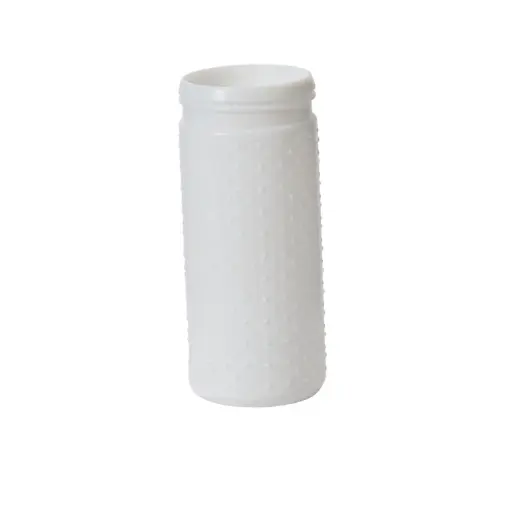 [65046] Hobnail Jar 4"x 9.25" White