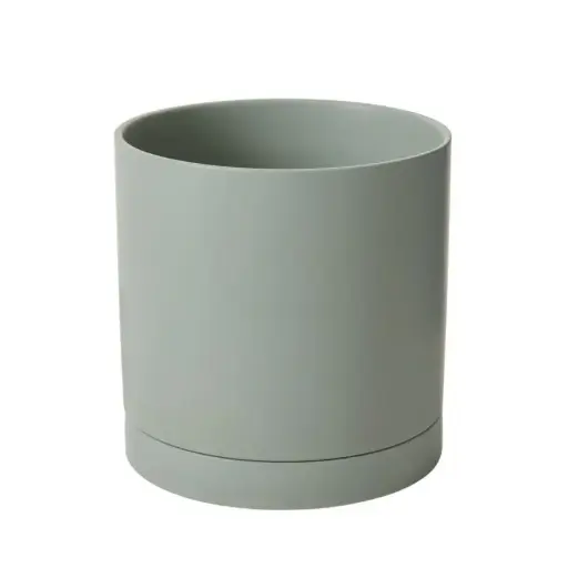 [65179] Romey Pot with Saucer 10"x 10" Sage