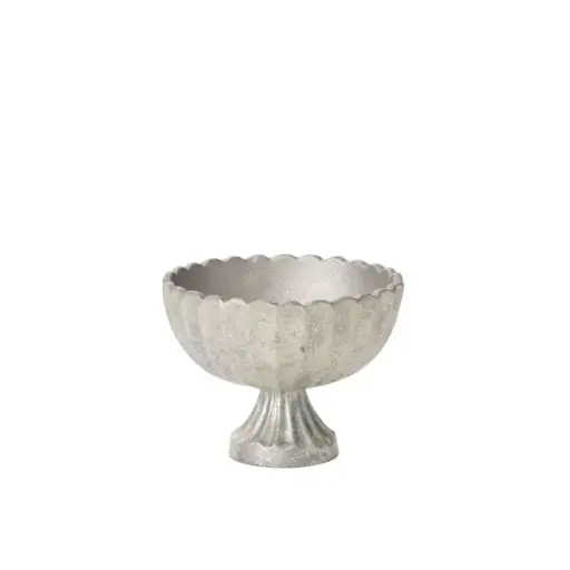 [65222] Scallop Compote 5.75"x 4.5" Silver