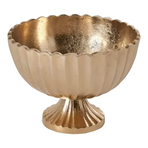 [65223] Scallop Compote 8.5"x 6.25" Gold