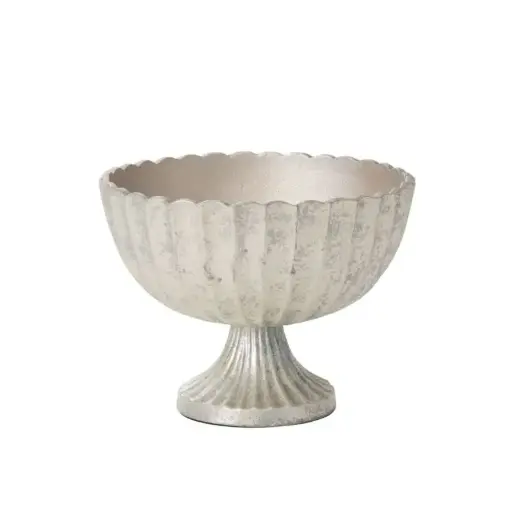 [65224] Scallop Compote 8.5"x 6.25" Silver