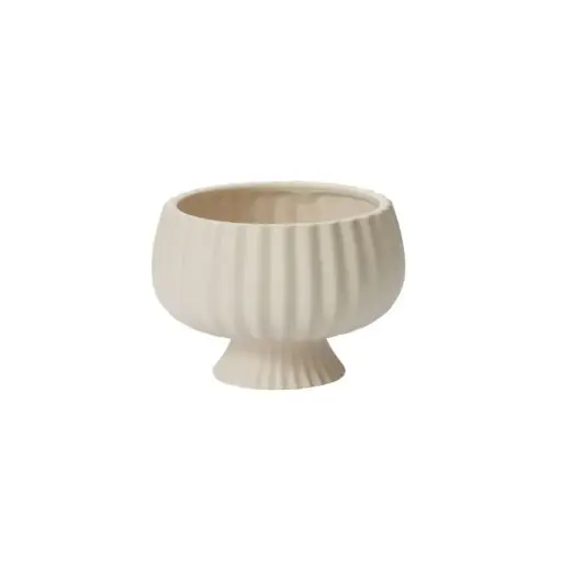 [65243] Sonata Compote 7.25"x 5.25" Off-White