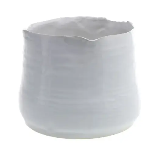 [65281] Tegan Pot 7.25"x 5.5" White