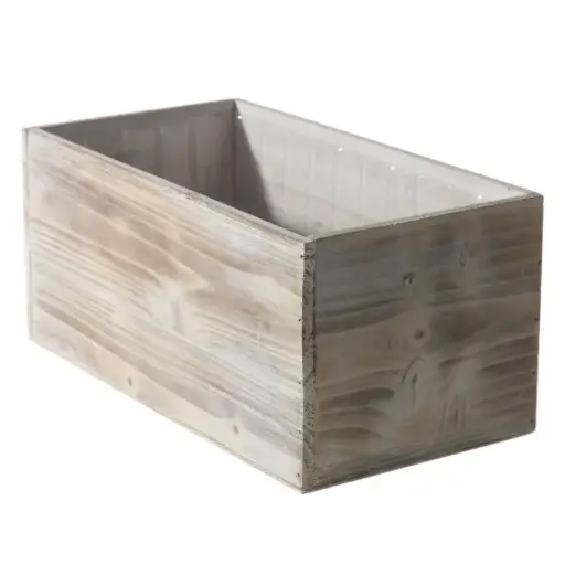 [65324] Woodland Planter White 13.5"x 7"x 6"