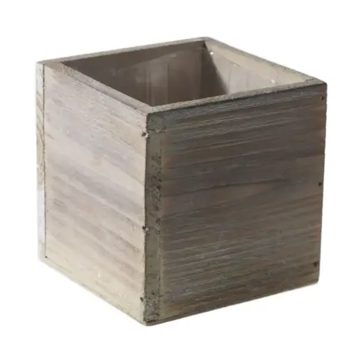 [65326] Woodland Planter White 4"x 4"