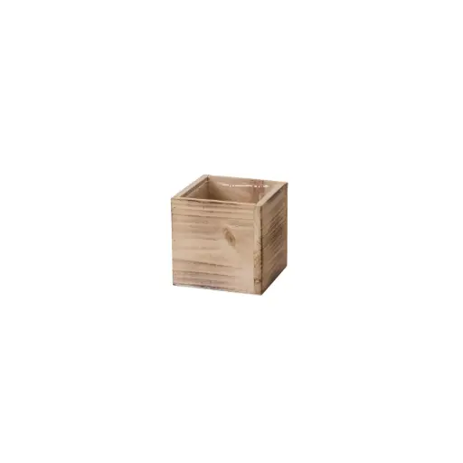 [65331] Woodland Planter Whitewash 5"x 5"