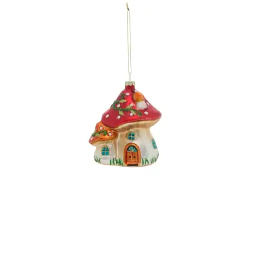 [65364] Amanita Houses Ornament 3.5"x 3"x 4"