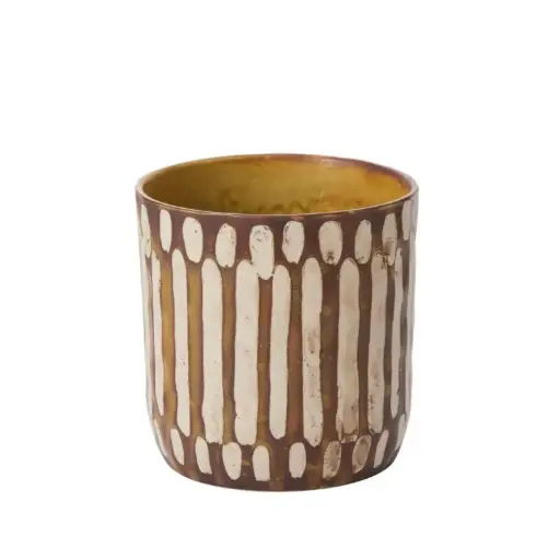 [65380] Anselm Pot 6.25"x 6.5" brown