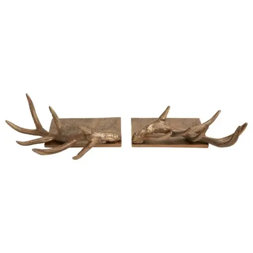 [65391] Antler Stocking Holder Set of 2 - 13"x 9"x 4.75"