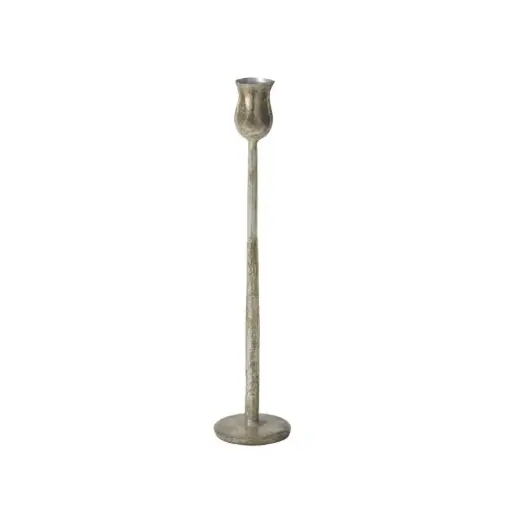 [65434] Auric Candlestick 2.5"x 11.5" silver