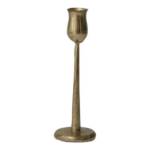 [65437] Auric Candlestick 2.5"x 7.5" gold