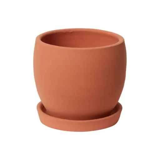 [65458] Baden Pot with Saucer 7.25"x 6.75"