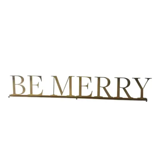 [65470] Be Merry Mantle Sign 41"x 2.75"x 6.5"