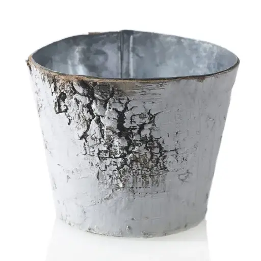 [65514] Birch Pot with Zinc 3.75"x 3"