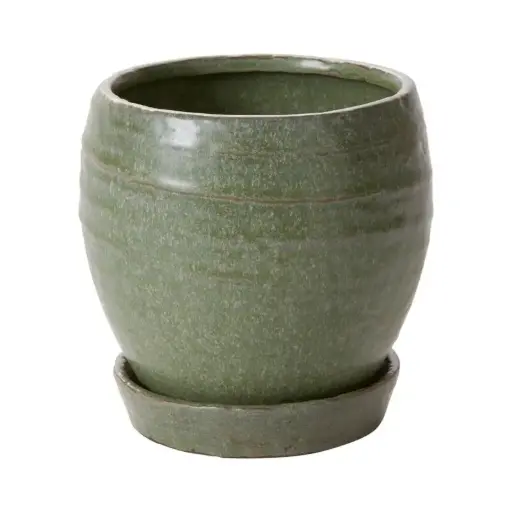 [65556] Bradford Pot with Saucer 5.5"x 5.5"